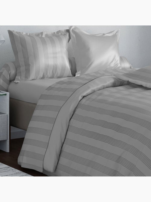 Becquet - Housse de couette SATIN RAYE/UNI en coton - Kiabi Becquet - Housse de couette SATIN RAYE/UNI en coton - Kiabi