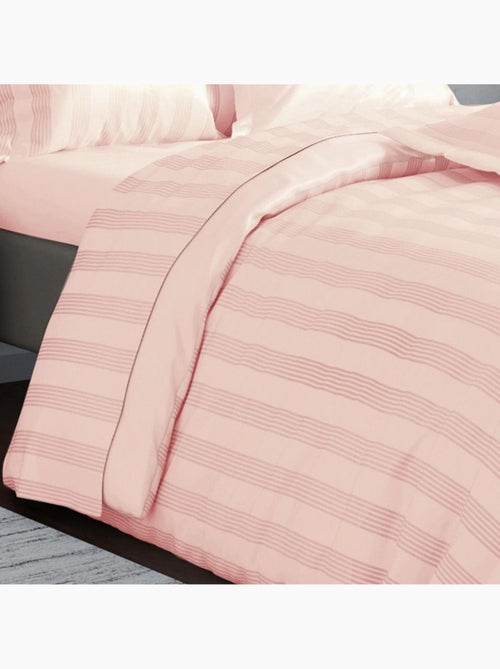 Becquet - Housse de couette SATIN RAYE/UNI en coton - Kiabi Becquet - Housse de couette SATIN RAYE/UNI en coton - Kiabi