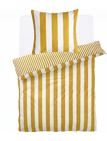 Becquet - housse de couette + taie anderson ocre junior en coton