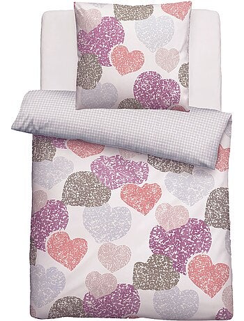 Becquet - housse de couette + taie lovers junior en coton