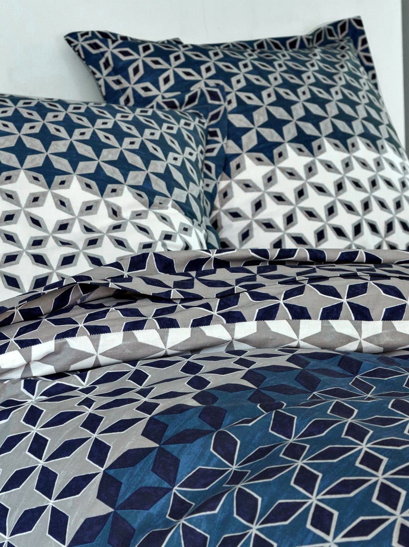 Becquet - Housse de couette THIBAULT en coton Gris Argenté - Kiabi
