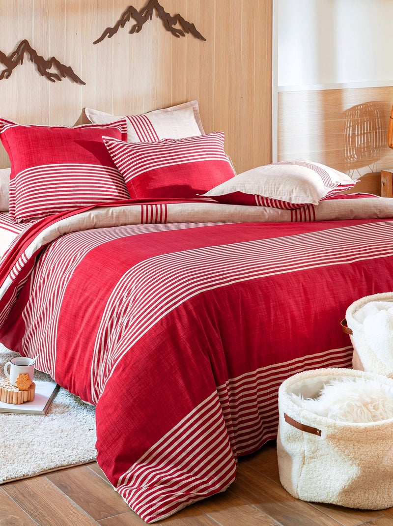 Becquet - Housse de couette TOBOGGAN en coton Rouge - Kiabi