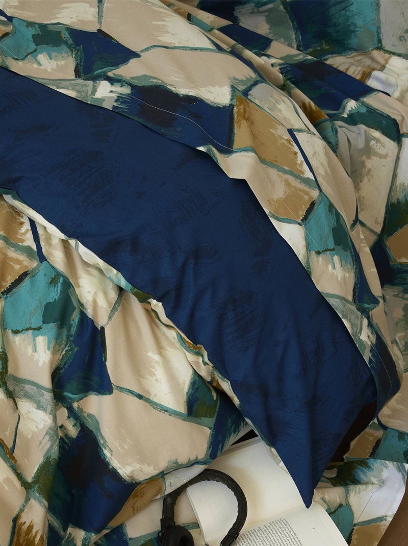 Becquet - Housse de couette VITRAUX en coton Bleu foncé - Kiabi