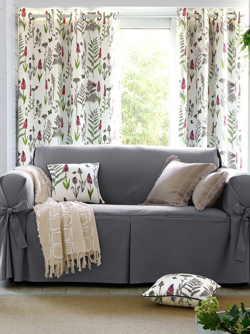 Becquet - Housse de coussin ABERDEEN en coton Gris Argenté - Kiabi