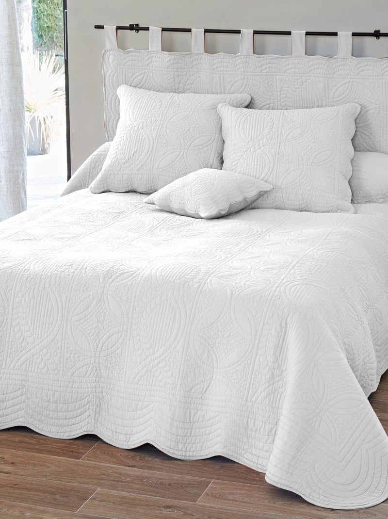 Becquet - Housse de coussin BAILLARGUES en coton Blanc - Kiabi