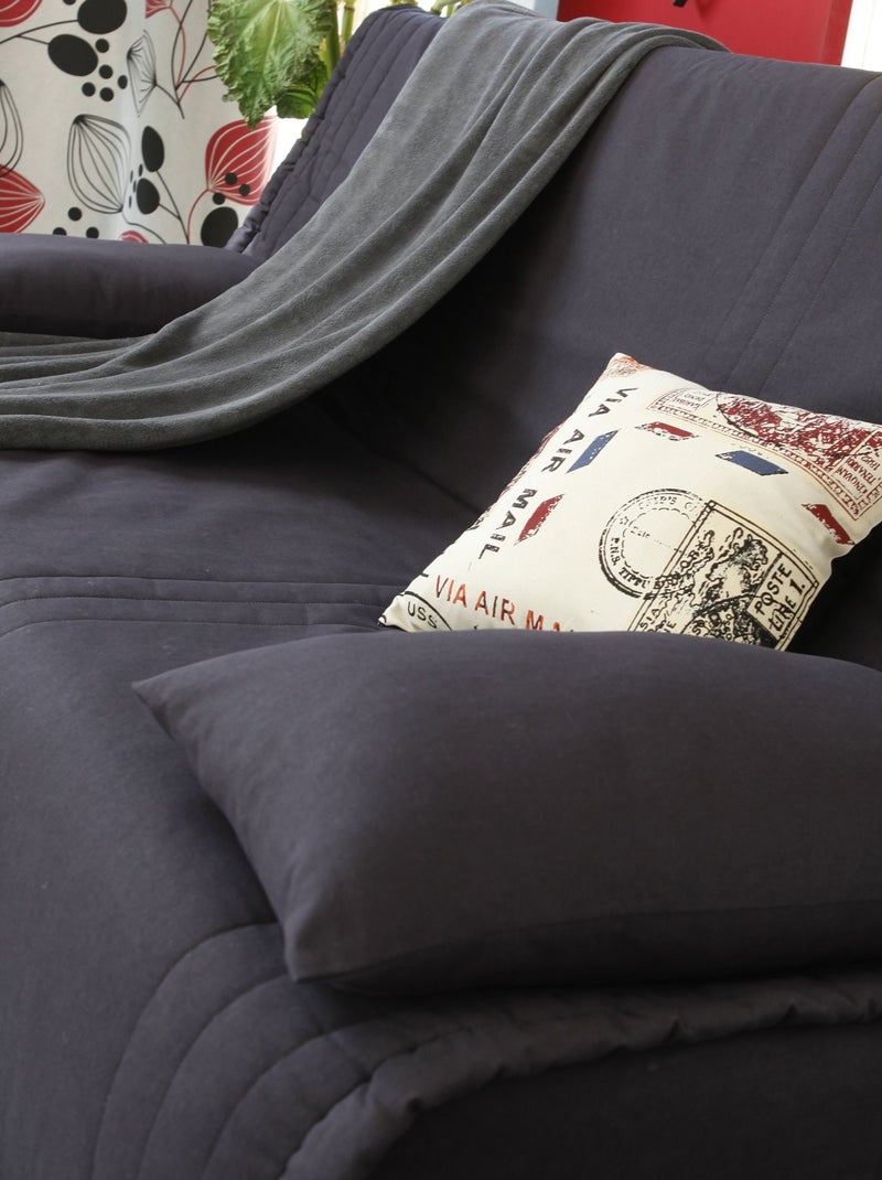 Becquet - Housse de coussin KEVARA en coton Gris Argenté - Kiabi