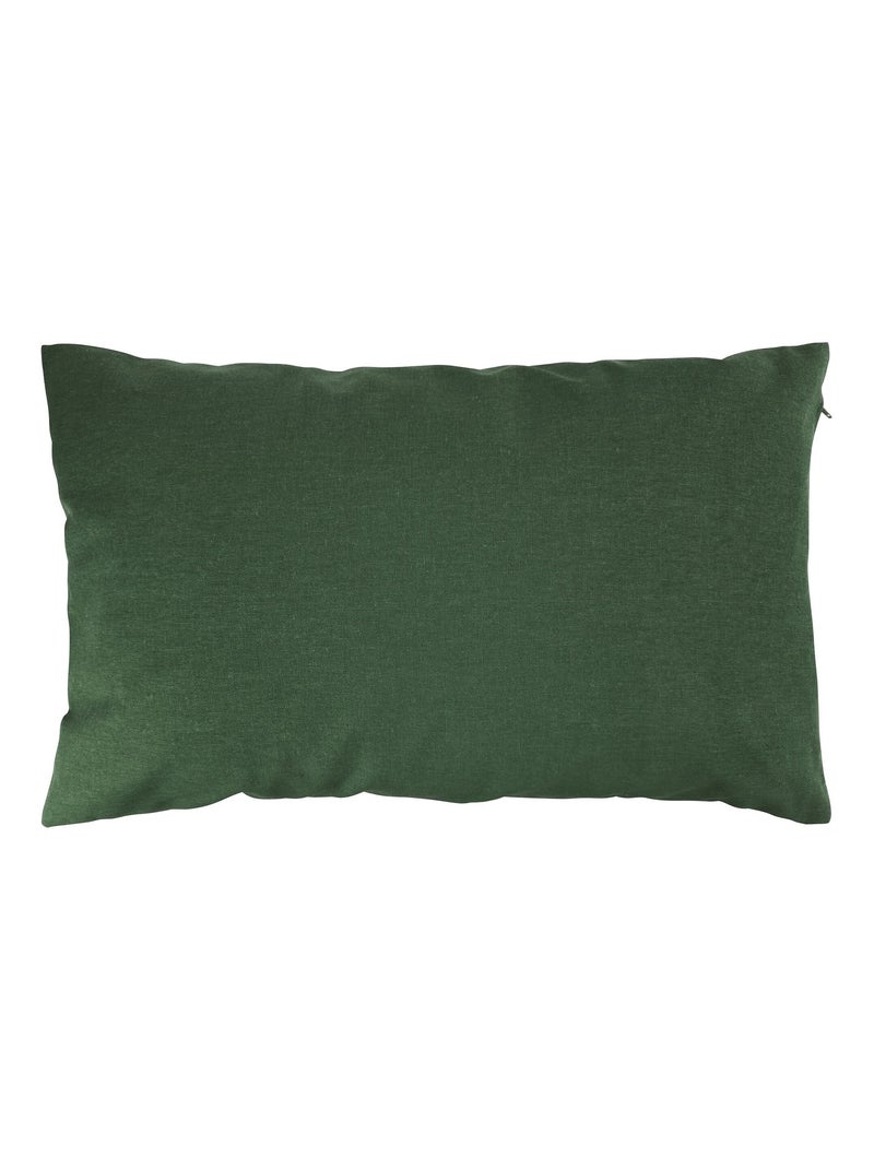 Becquet - Housse de coussin KEVARA en coton Vert olive - Kiabi