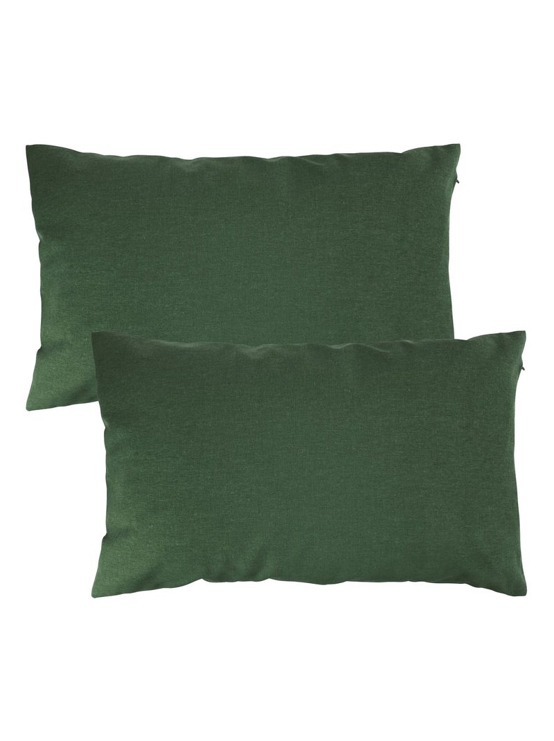 Becquet - Housse de coussin KEVARA en coton Vert olive - Kiabi