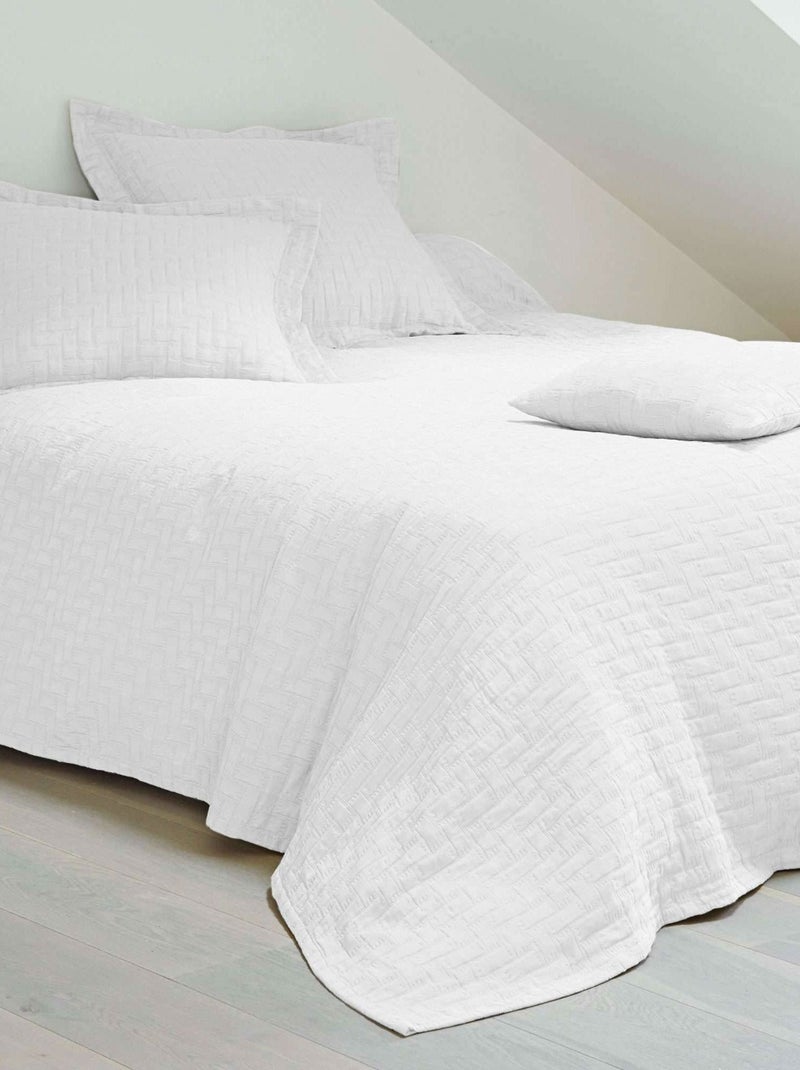 Becquet - Housse de coussin LADRI en coton Blanc - Kiabi