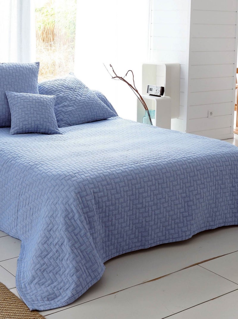 Becquet - Housse de coussin LADRI en coton Bleu - Kiabi