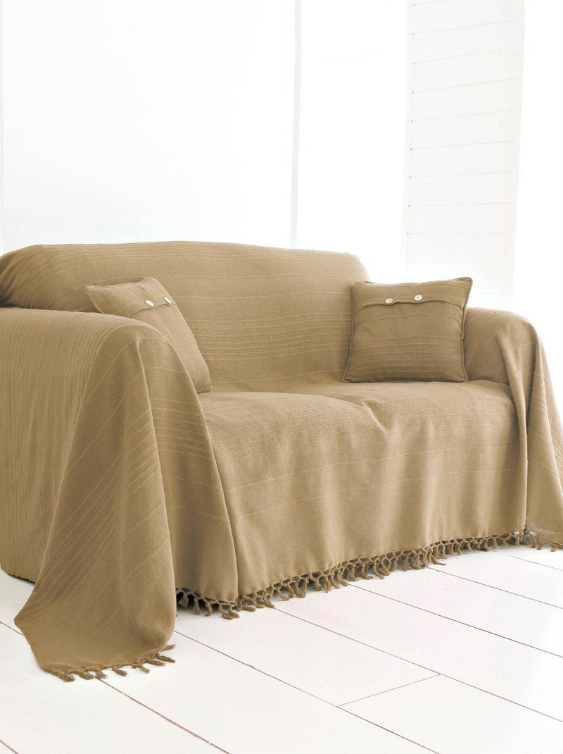 Becquet - Housse de coussin ORION en coton Beige - Kiabi