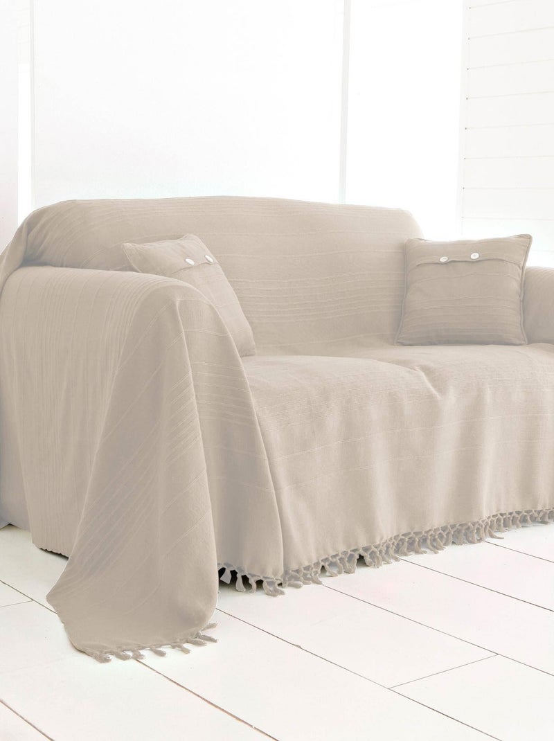 Becquet - Housse de coussin ORION en coton Ivoire - Kiabi