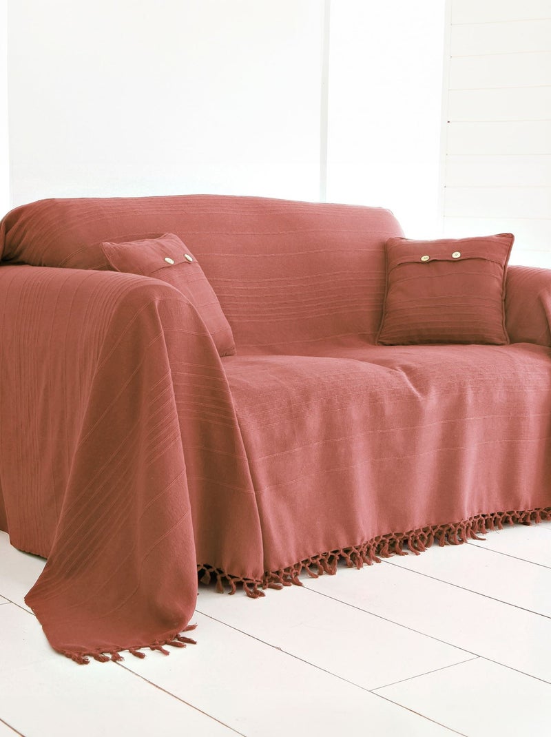 Becquet - Housse de coussin ORION en coton Marron noisette - Kiabi