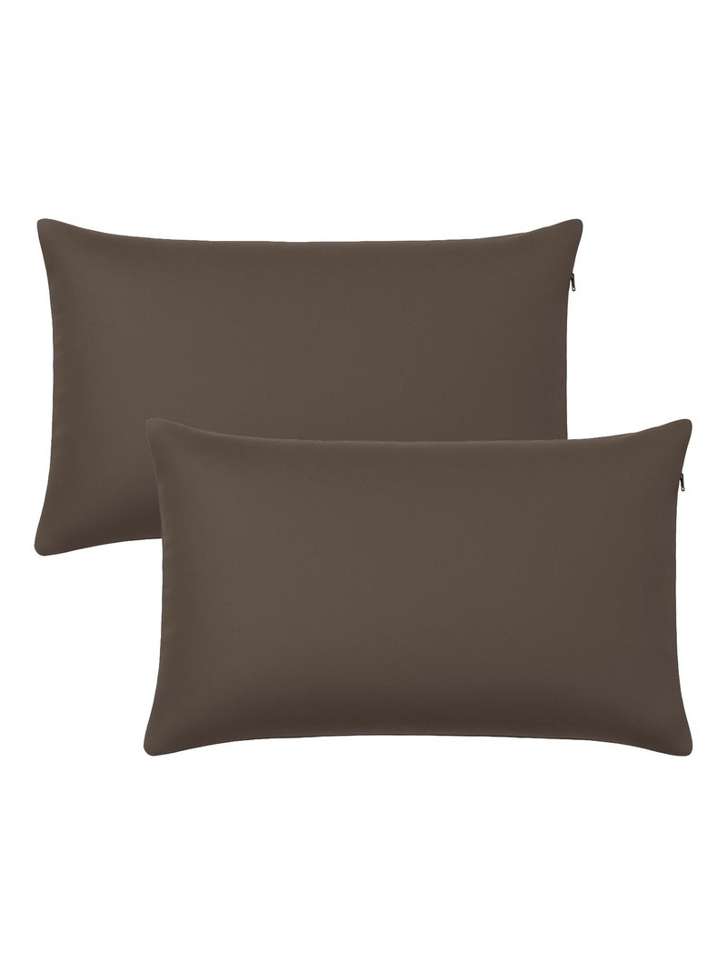 Becquet - Housse de coussin SOLVEIG en polyester Taupe - Kiabi