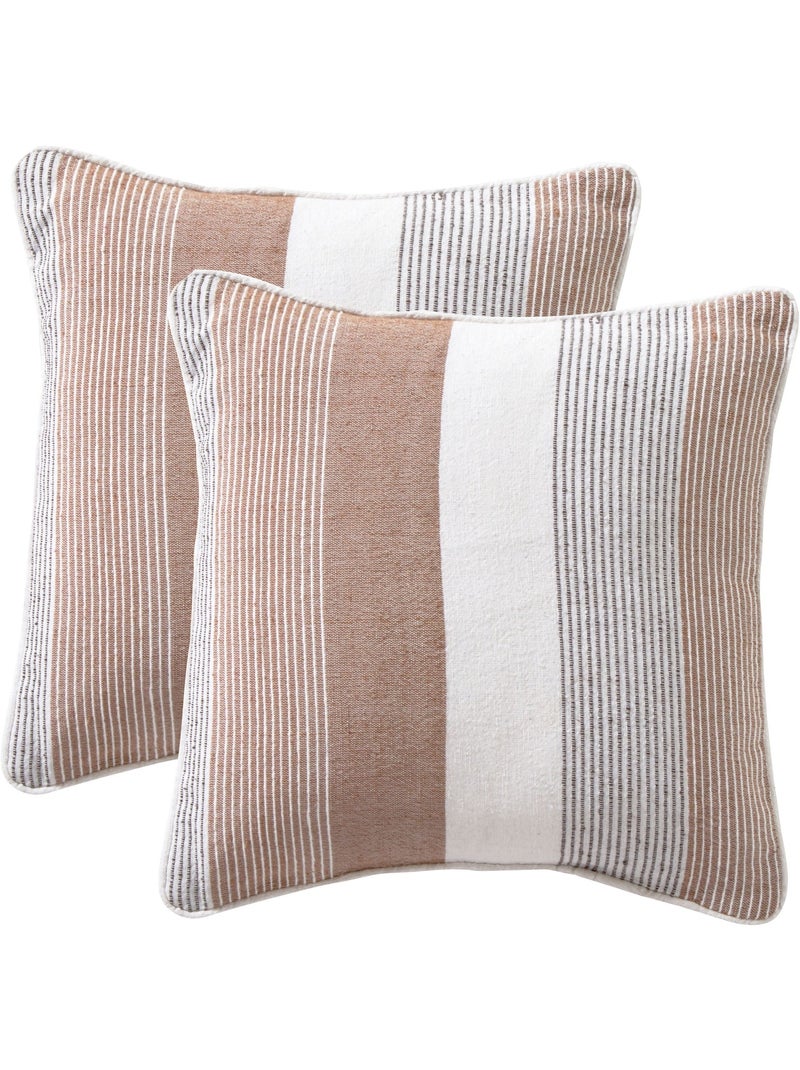 Becquet - Housse de coussin TREPORT en coton Beige - Kiabi