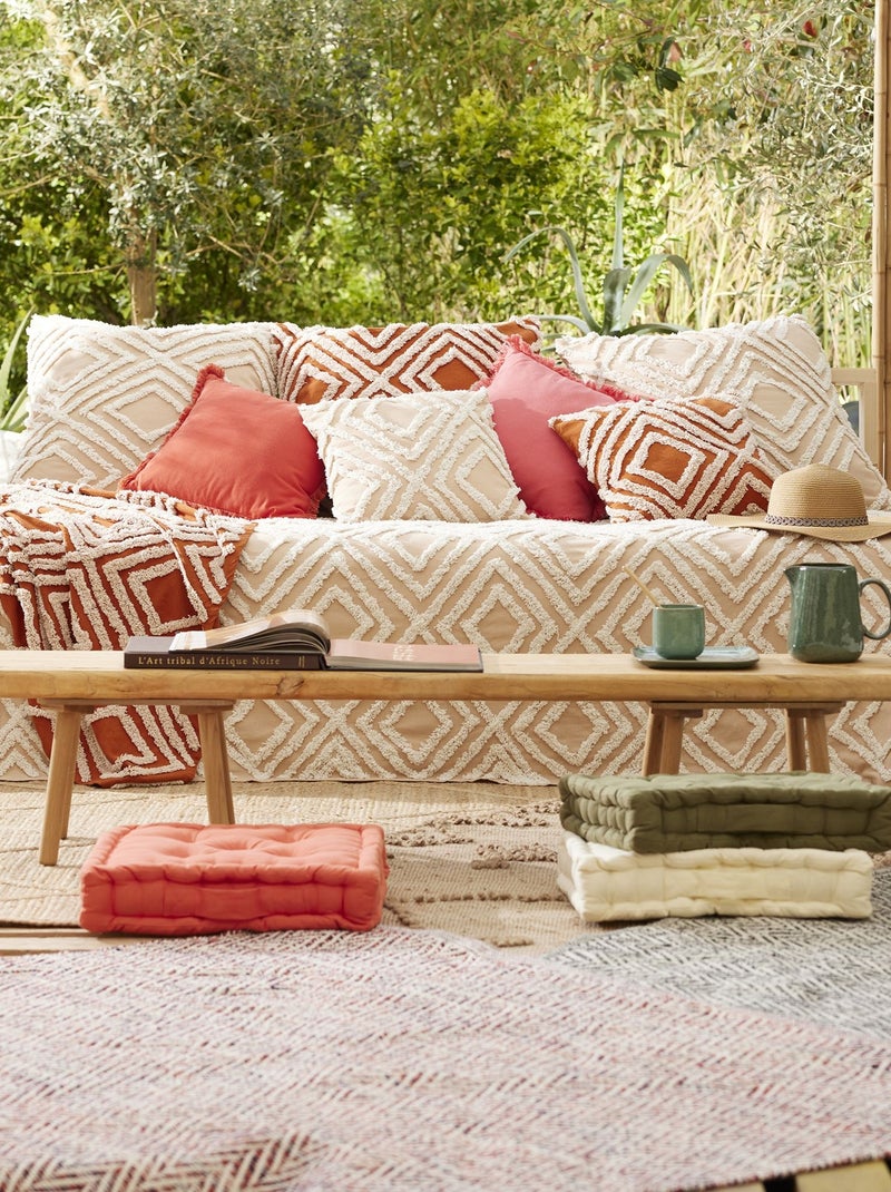 Becquet - Housse de coussin TUFT MEDINA en coton Terracotta - Kiabi