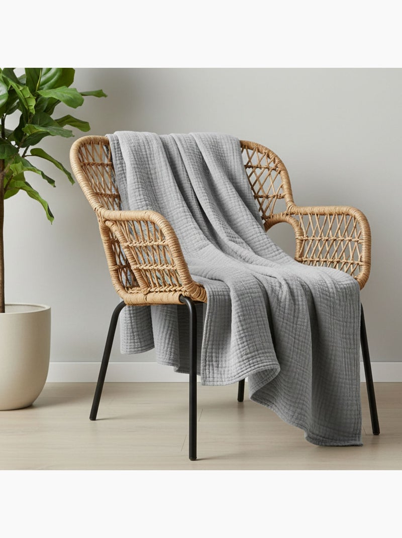 Becquet - Housse de coussin WELLS en coton Gris perle - Kiabi