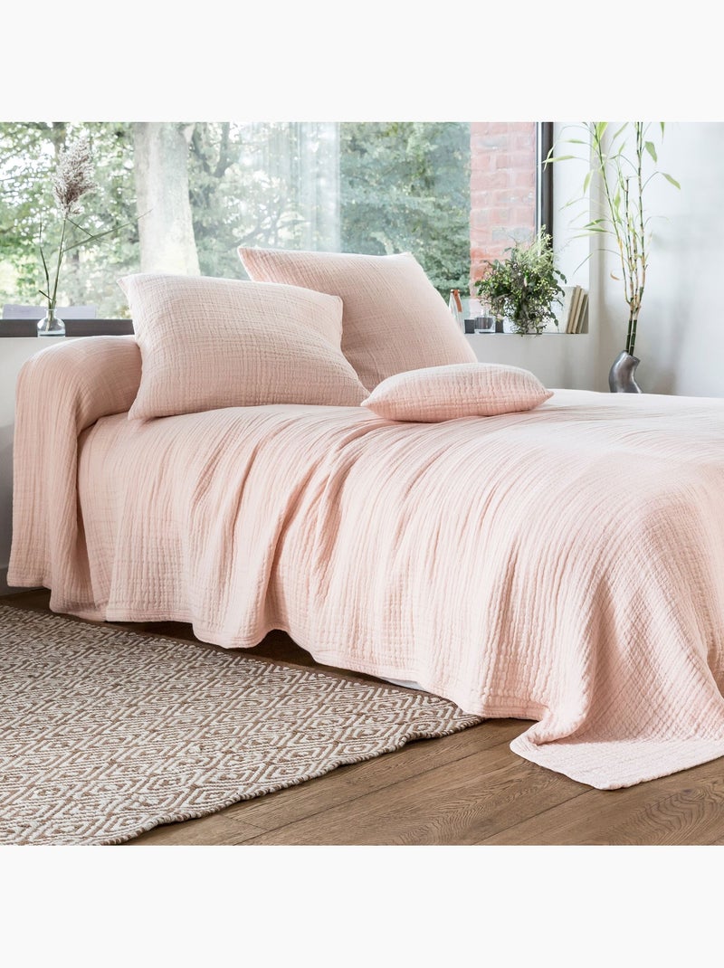 Becquet - Housse de coussin WELLS en coton Rose pâle - Kiabi