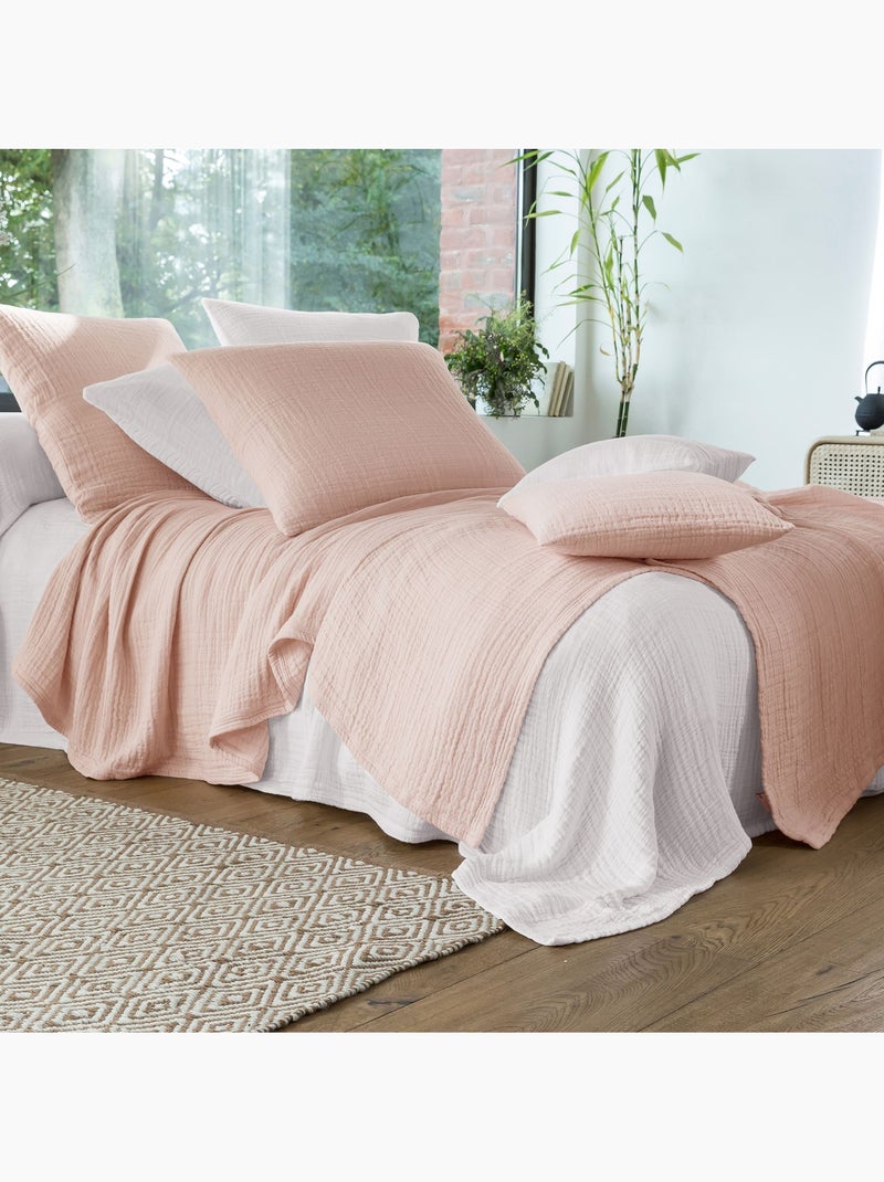 Becquet - Housse de coussin WELLS en coton Rose pâle - Kiabi