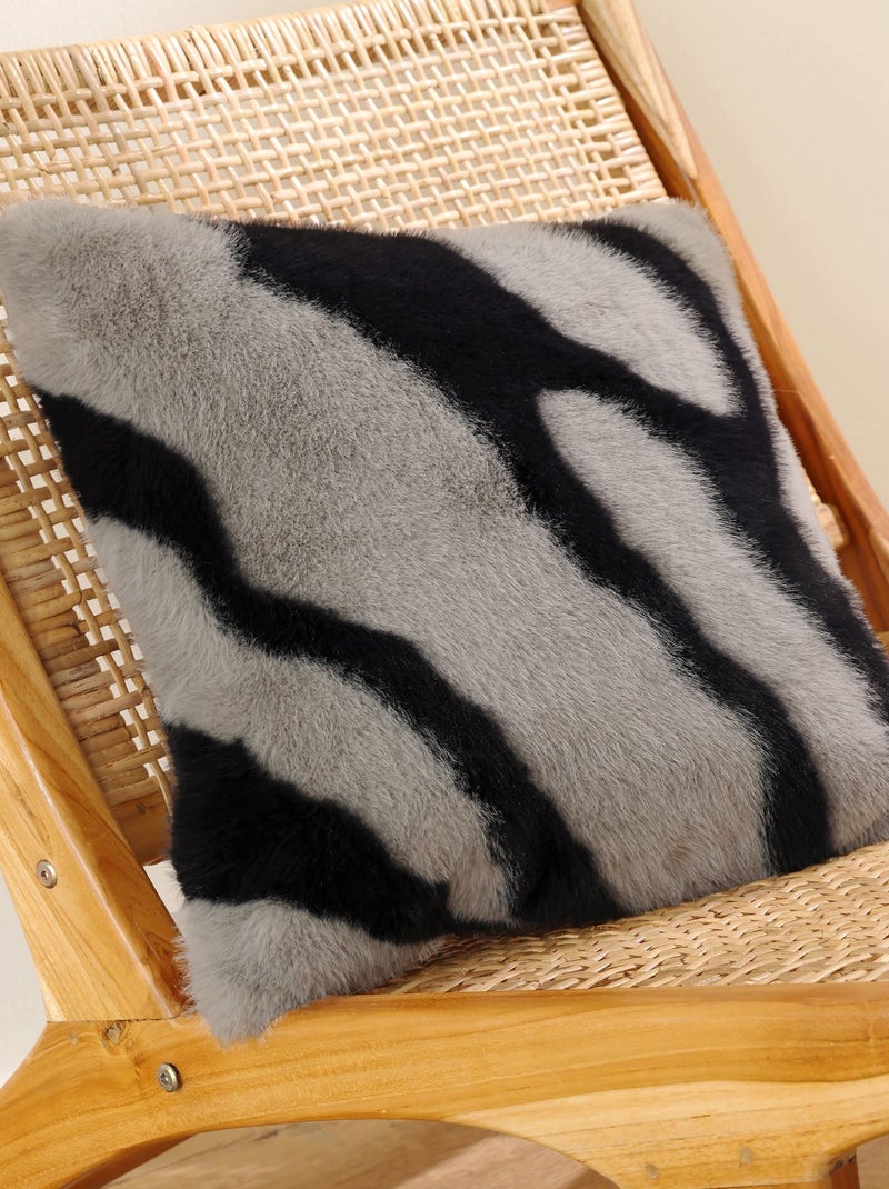 Becquet - Housse de coussin ZEBRU en polyester Noir - Kiabi
