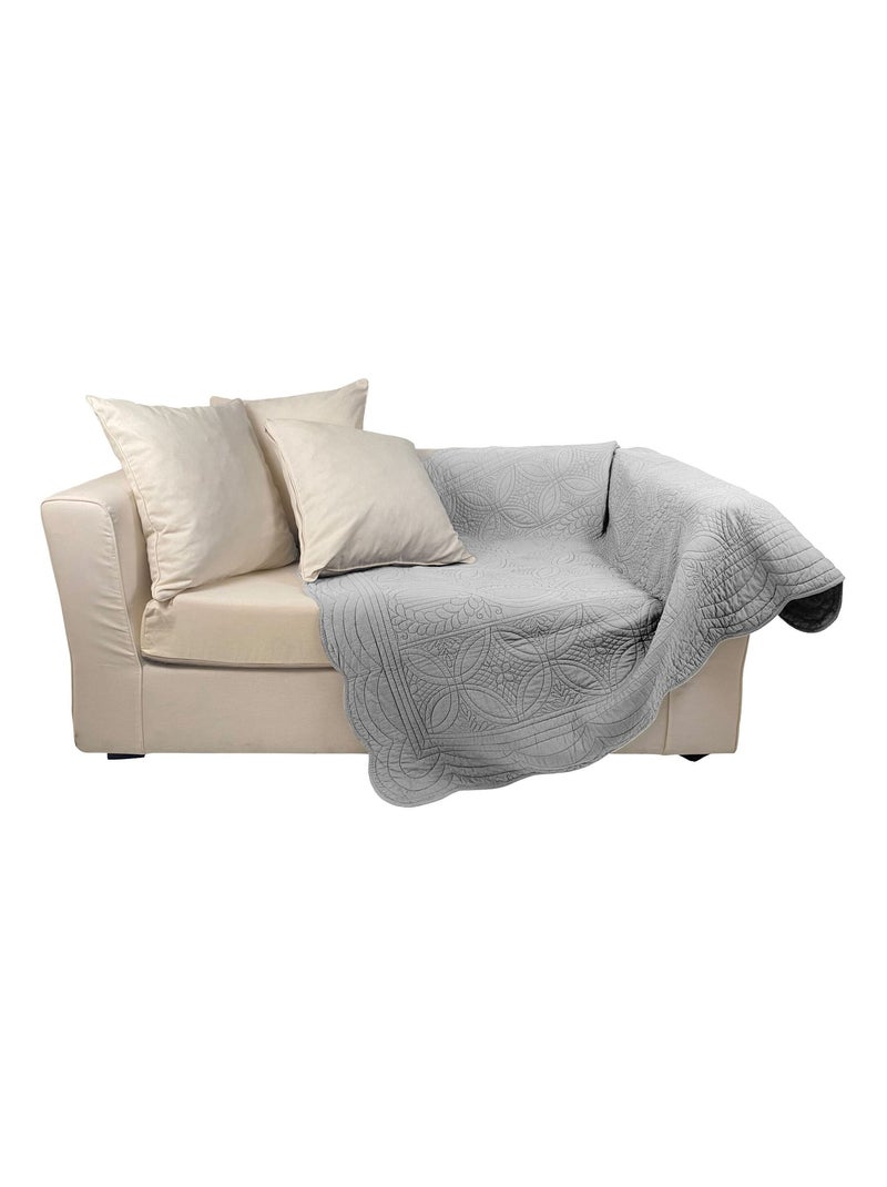 Becquet - Housse d'oreiller BAILLARGUES en coton Gris perle - Kiabi