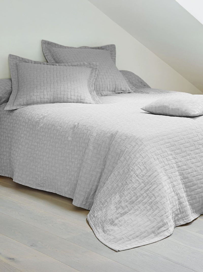 Becquet - Housse d'oreiller LADRI en coton Gris perle - Kiabi