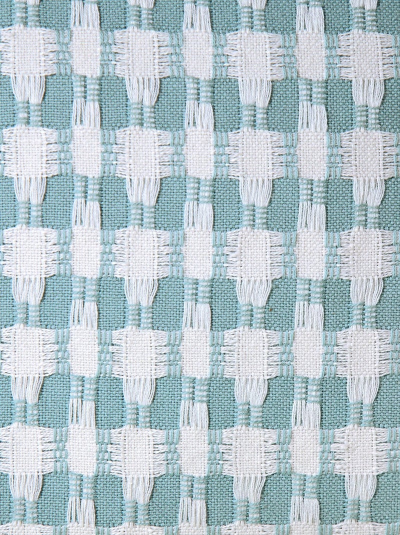 Becquet - Jeté de canapé MORGANS en coton Bleu turquoise - Kiabi