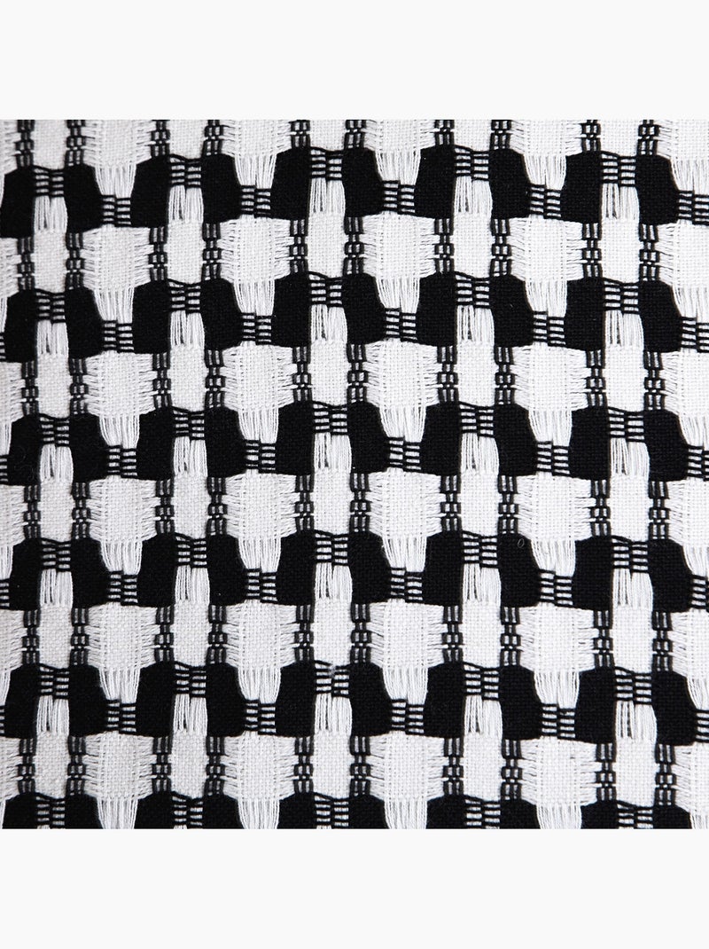 Becquet - Jeté de canapé MORGANS en coton Noir - Kiabi