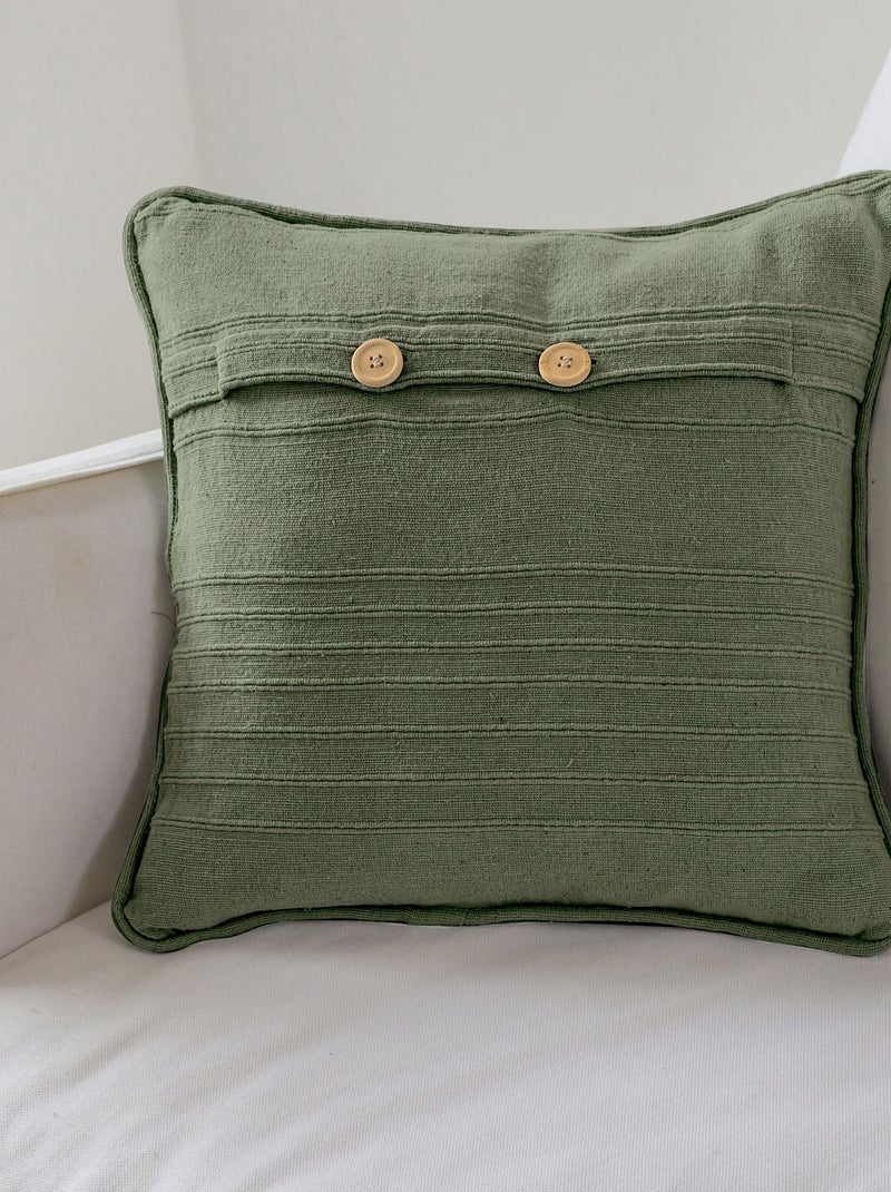 Becquet - Jeté de canapé ORION en coton Vert olive - Kiabi