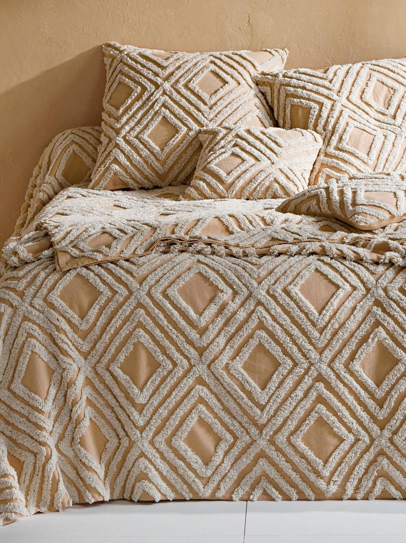 Becquet - Jeté de canapé TUFT MEDINA en coton Beige - Kiabi