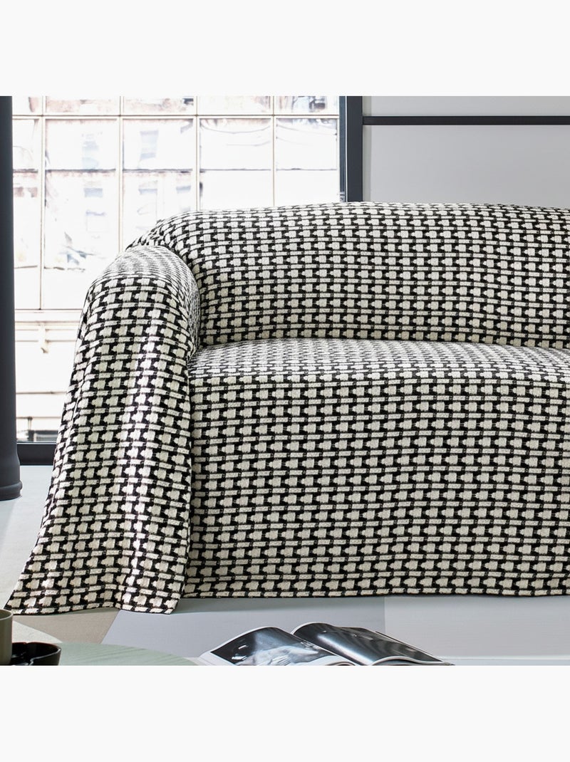 Becquet - Jeté de fauteuil MORGANS en coton Noir - Kiabi