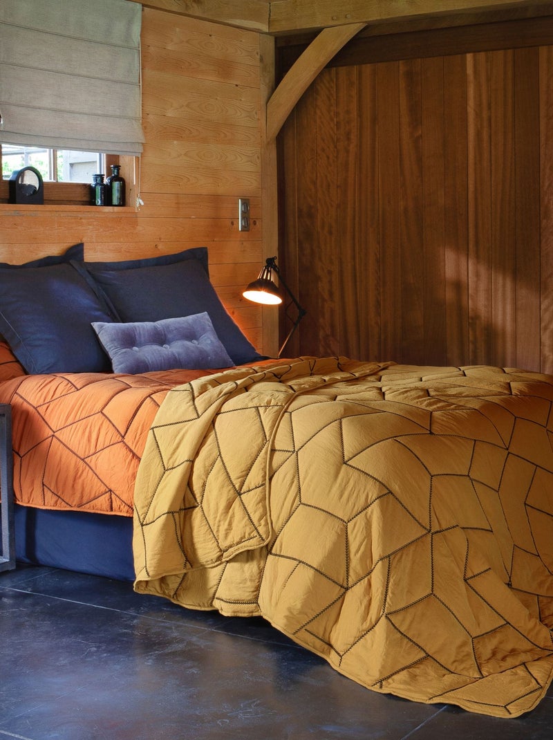 Becquet - Jeté de lit CALISSON en polyester Terracotta - Kiabi