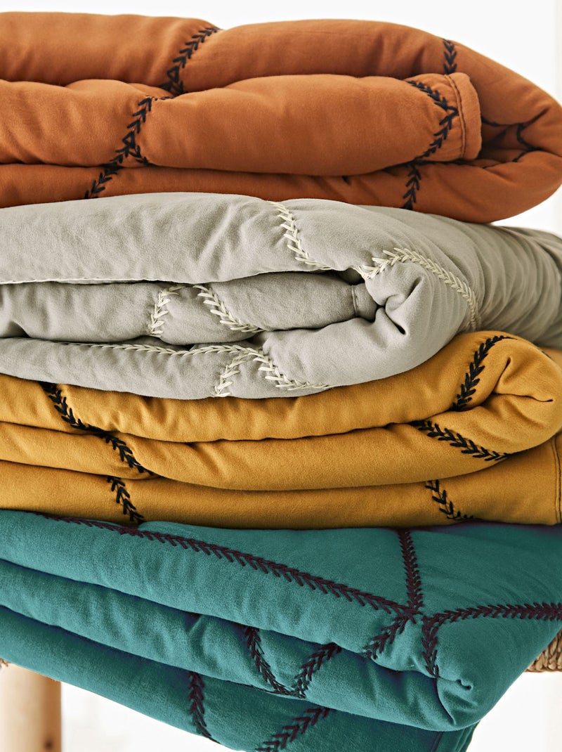 Becquet - Jeté de lit CALISSON en polyester Terracotta - Kiabi