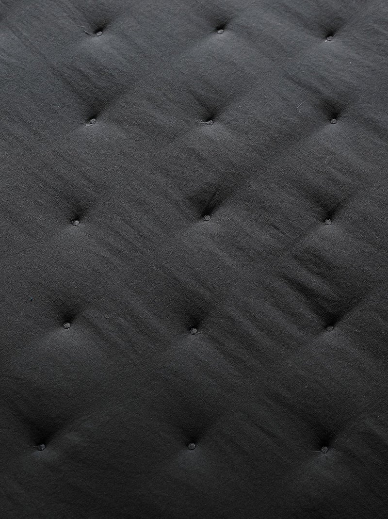 Becquet - Jeté de lit CELESTE en polyester gris anthracite - Kiabi