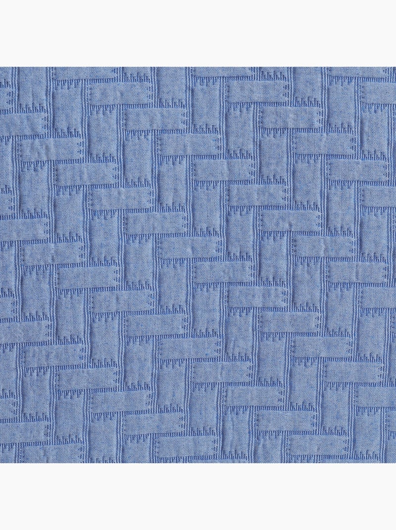 Becquet - Jeté de lit LADRI en coton Bleu - Kiabi