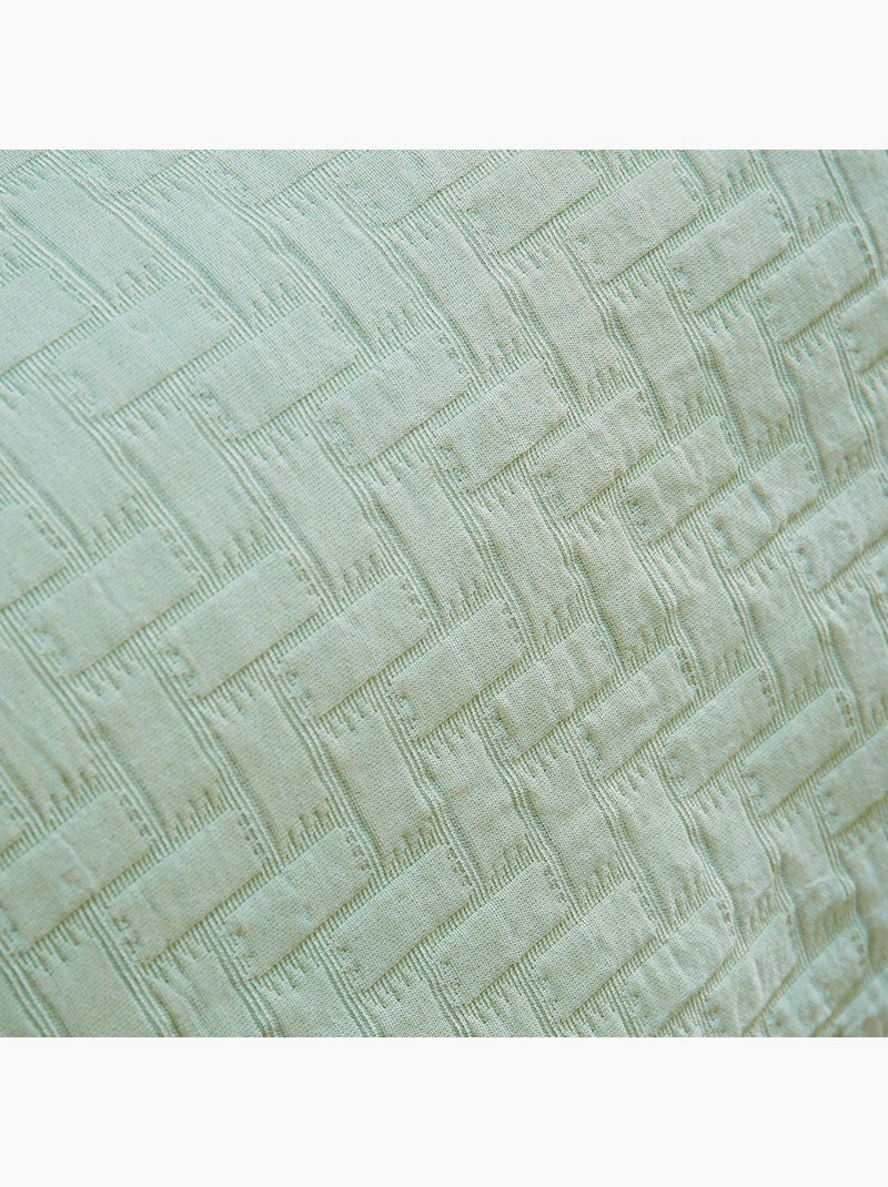 Becquet - Jeté de lit LADRI en coton Vert - Kiabi