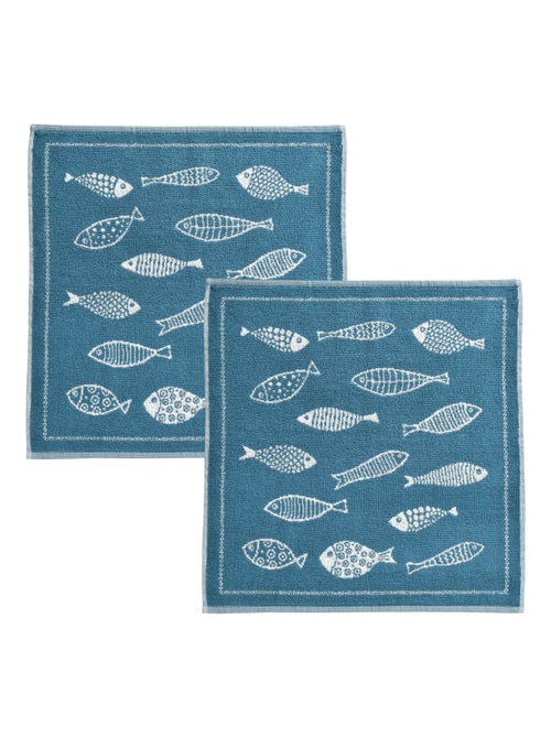 Becquet - Lot de 2 essuie-mains PISCIS en coton - Kiabi