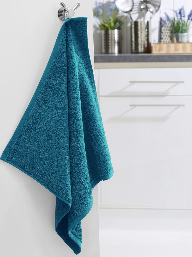 Becquet - Lot de 2 essuie-mains PRATIK en coton Bleu canard - Kiabi