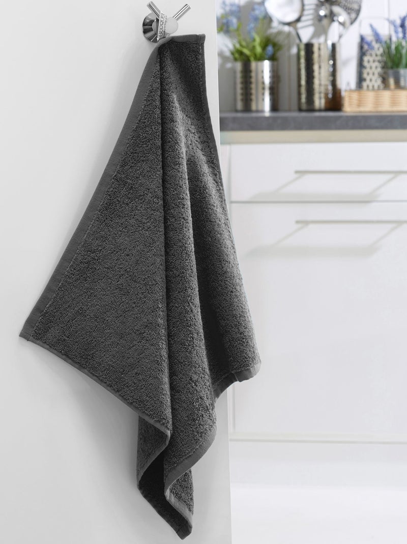 Becquet - Lot de 2 essuie-mains PRATIK en coton Gris foncé - Kiabi