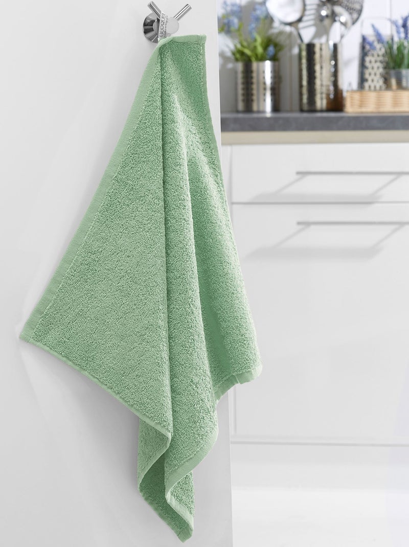 Becquet - Lot de 2 essuie-mains PRATIK en coton Vert jade - Kiabi