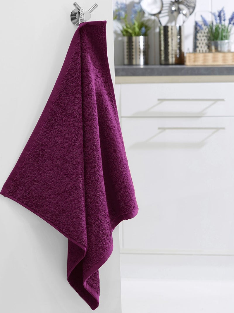 Becquet - Lot de 2 essuie-mains PRATIK en coton Violet prune - Kiabi