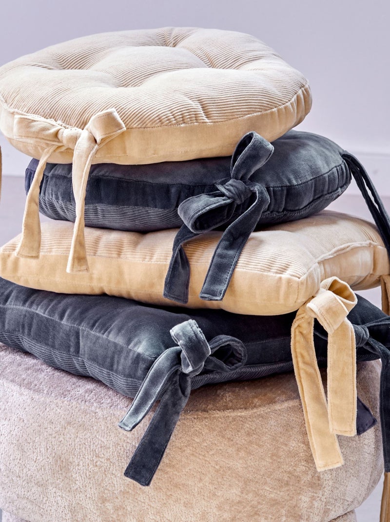 Becquet - Lot de 2 galette DANI en coton Gris Argenté - Kiabi