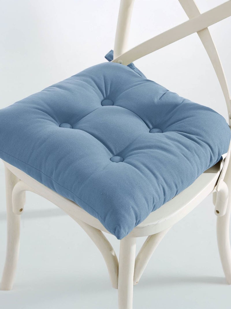 Becquet - Lot de 2 galette LOAN en coton Bleu denim - Kiabi