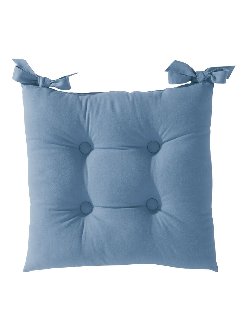 Becquet - Lot de 2 galette LOAN en coton Bleu denim - Kiabi