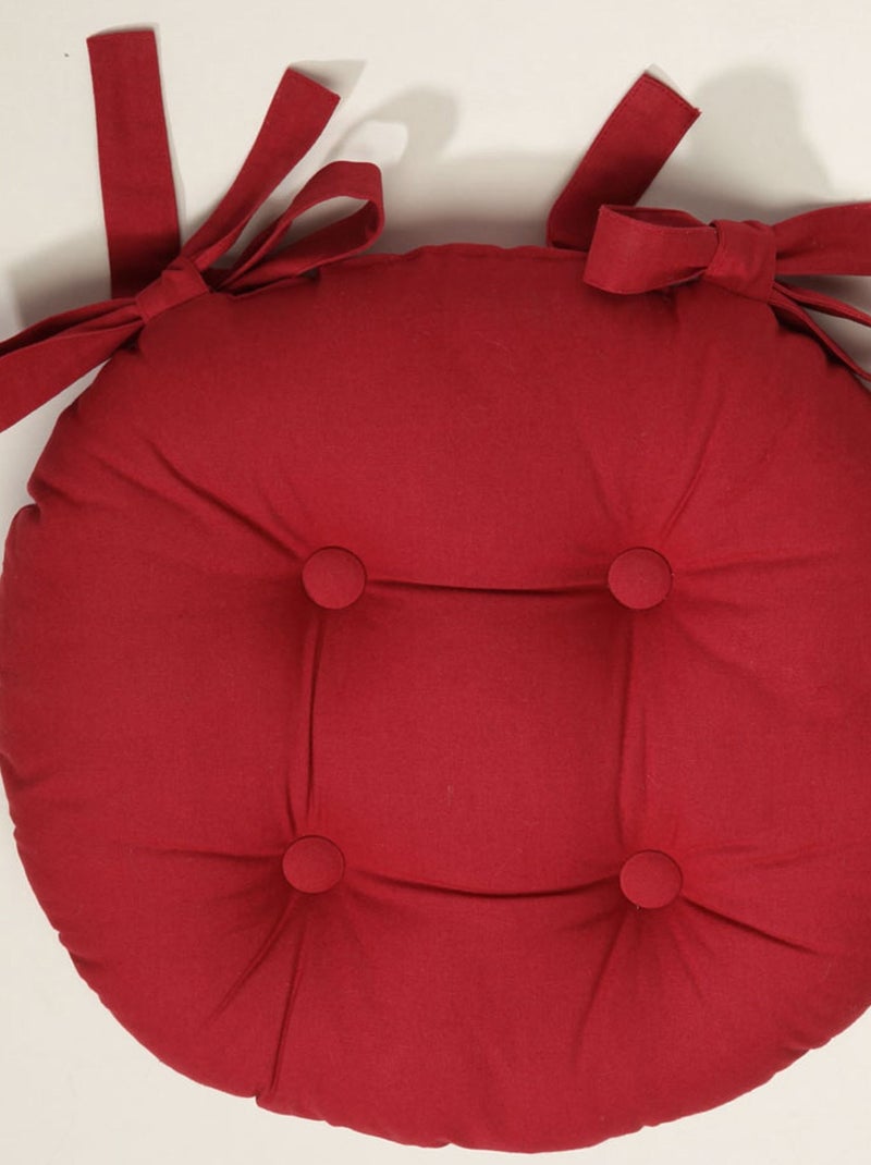 Becquet - Lot de 2 galette LOLI en coton Rouge cerise - Kiabi