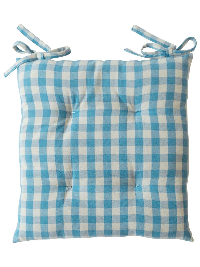 Becquet - Lot de 2 galette VICHY en coton Bleu - Kiabi