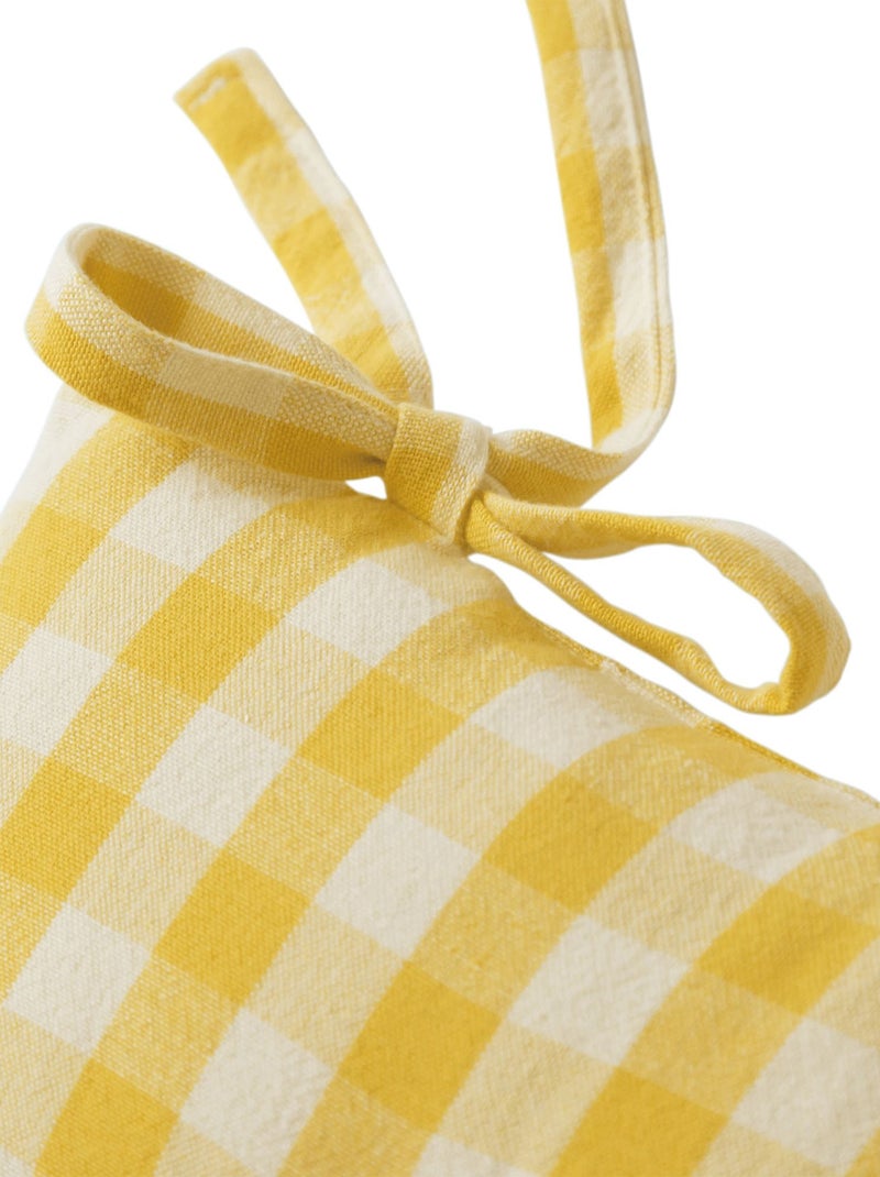 Becquet - Lot de 2 galette VICHY en coton Jaune - Kiabi