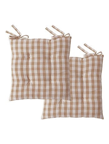 Becquet - Lot de 2 galette VICHY en coton