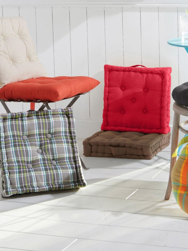 Becquet - Lot de 2 Galettes LOAN en coton Rouge brique - Kiabi