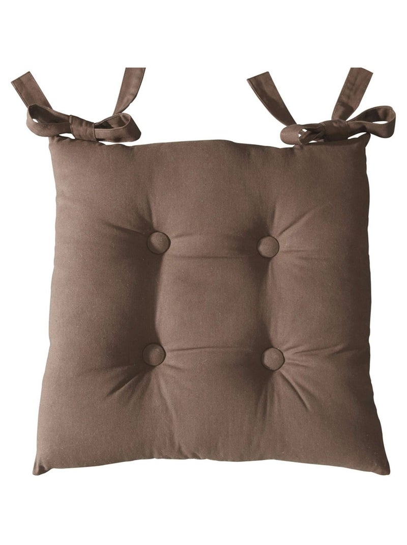 Becquet - Lot de 2 Galettes LOAN en coton Taupe - Kiabi